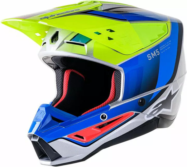 Alpinestars (MX) Helmet SM5 Sail Ylw/BL XL 8306723-5579-XL