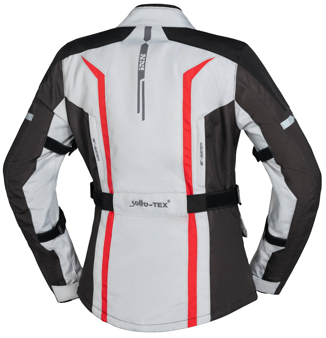 ixs lady textile mc-jacket evans-st 2.0 gray /red