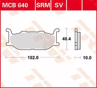 TRW Brake Pad TRW MCB640 MCB640