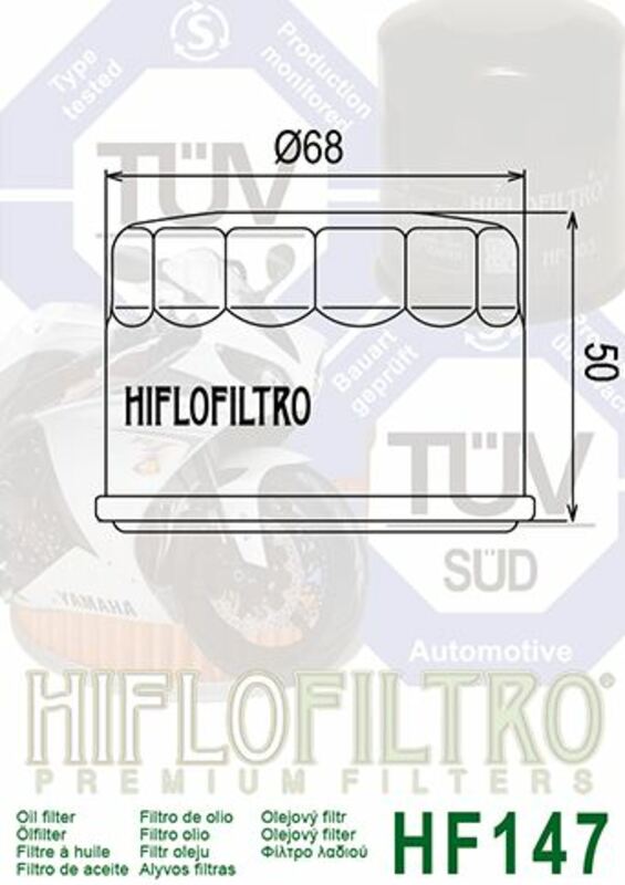 HIFLOFILTRO Oil Filter - HF147 HF147