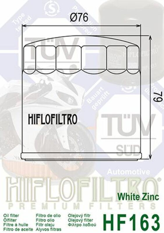 HIFLOFILTRO Oil Filter - HF163 HF163