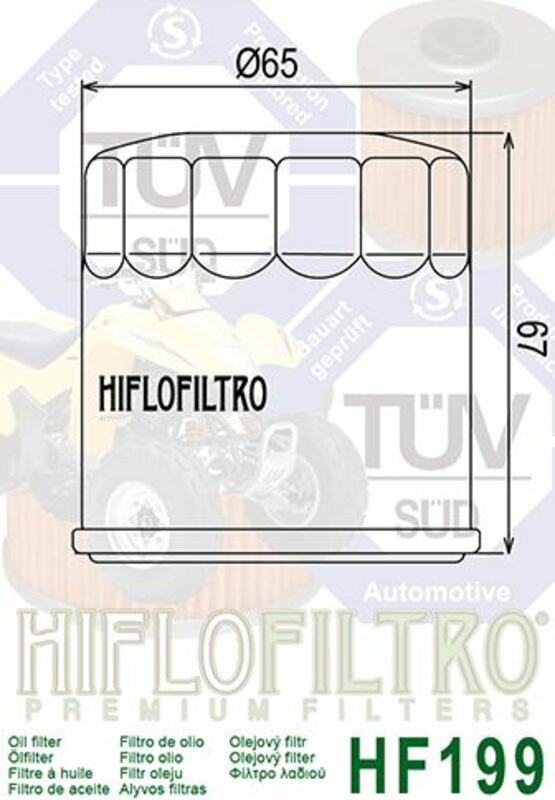 HIFLOFILTRO Oil Filter - HF199 HF199