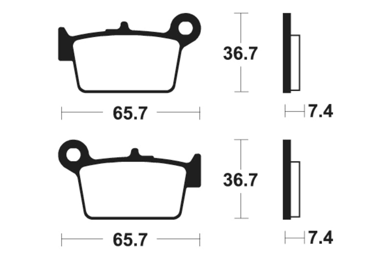 Tecnium Street Organic Brake Pads - MA361 1022493