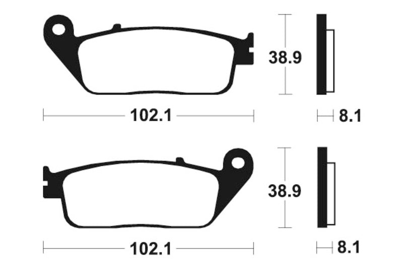 Tecnium Scooter Brake Organic Pad - ME127 1022612