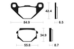 Tecnium Scooter Brake Organic Pad - ME151 1022616