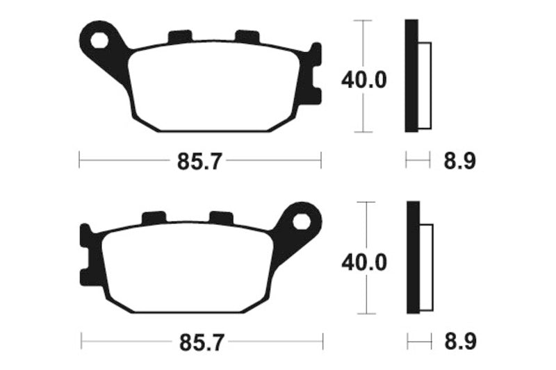 Tecnium scooter organic brake pads - ME157 1022619