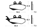 Tecnium Scooter Brake Organic Pad - ME189 1022629