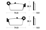 Tecnium Scooter Brake Organic Pad - ME190 1022631