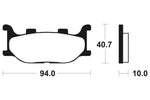 Tecnium Scooter Brake Organic Pad - ME191 1022632