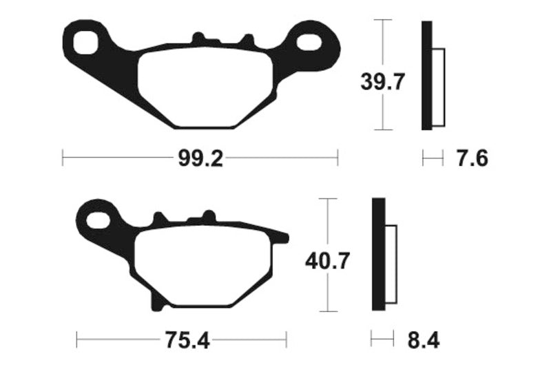 Tecnium Scooter Brake Organic Pad - ME202 1022635