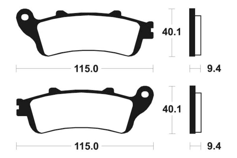 Tecnium Scooter Brake Organic Pad - ME222 1022642