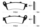 Tecnium Scooter Brake Organic Pad - ME222 1022642