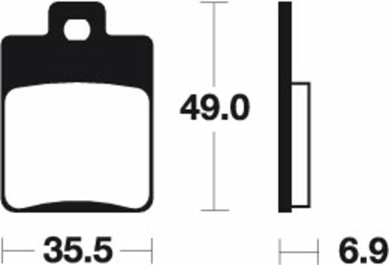 Tecnium Scooter Brake Organic Pad - ME224 1022644