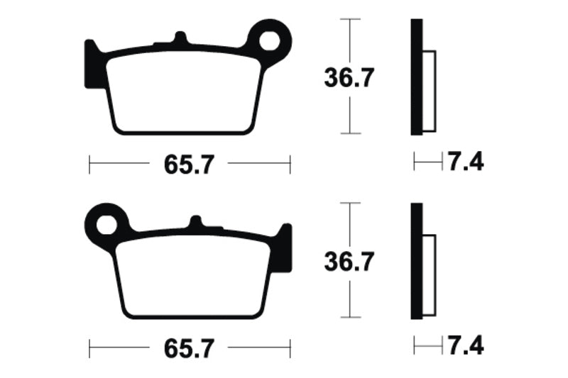 Tecnium scooter organic brake pads - ME361 1022687