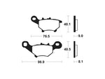 Tecnium Scooter Brake Organic Pad - ME374 1022692