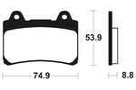 Tecnium Street Performance Sintered Metal Brake Pad - MF113 1022717