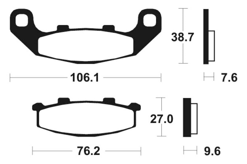 Tecnium Street Performance Sintered Metal Brake Pad - MF115 1022718