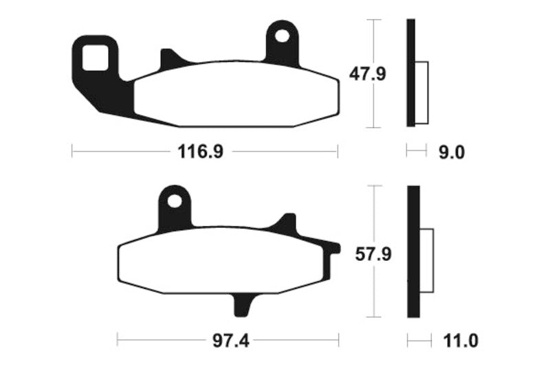 Tecnium Street Performance Sintered Metal Brake Pad - MF126 1022722