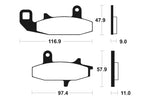 Tecnium Street Performance Sintered Metal Brake Pads - MF126 1022722