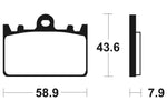 Tecnium Street Performance Sintered Metal Brake Pad - MF166 1022736