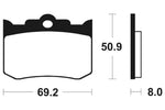 Tecnium Street Performance Sintered Metal Brake Pad - MF178 1022740