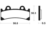 Tecnium Street Performance Sintered Metal Brake Pad - MF183 1022741