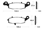 Tecnium Street Performance Sintered Metal Brake Pad - MF204 1022748