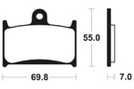 Tecnium Street Performance Sintered Metal Brake Pad - MF214 1022751