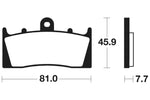 Tecnium Street Performance Sintered Metal Brake Pad - MF243 1022759