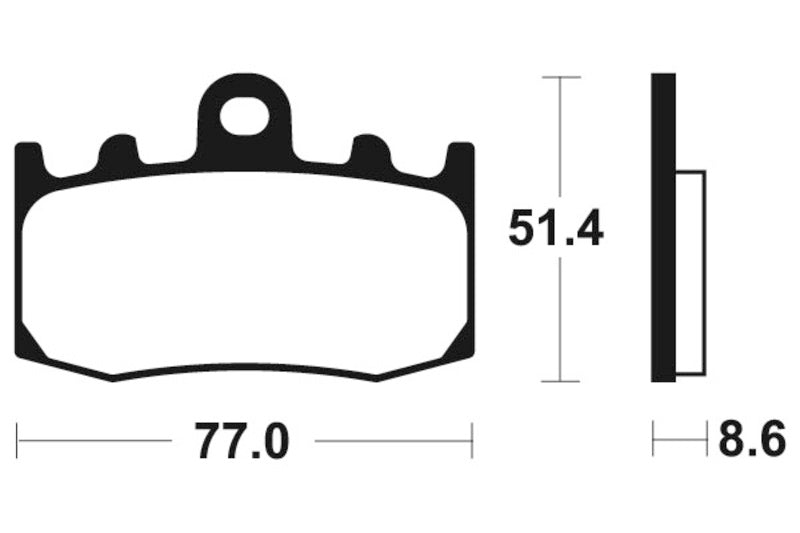 Tecnium Street Performance Sintered Metal Brake Pad - MF296 1022766