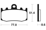 Tecnium Street Performance Sintered Metal Brake Pad - MF296 1022766