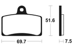 Tecnium Street Performance Sintered Metal Brake Pad - MF321 1022771