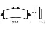 Tecnium Street Performance Sintered Metal Brake Pad - MF341 1022777