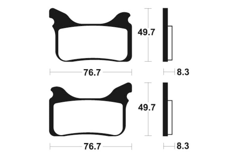 Tecnium Street Performance Sintered Metal Brake Pad - MF342 1022778