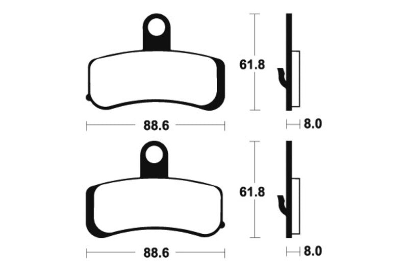 Tecnium Street Performance Sintered Metal Brake Pad - MF353 1022781