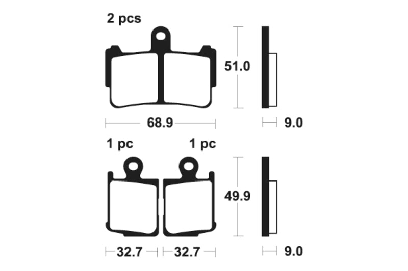 Tecnium Street Performance Sintered Metal Brake Pad - MF369 1022785