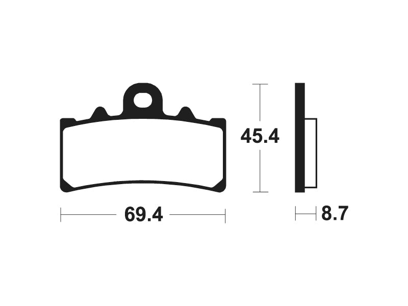 Tecnium Street Performance Sintered Metal Brake Pad - MF377 1022787