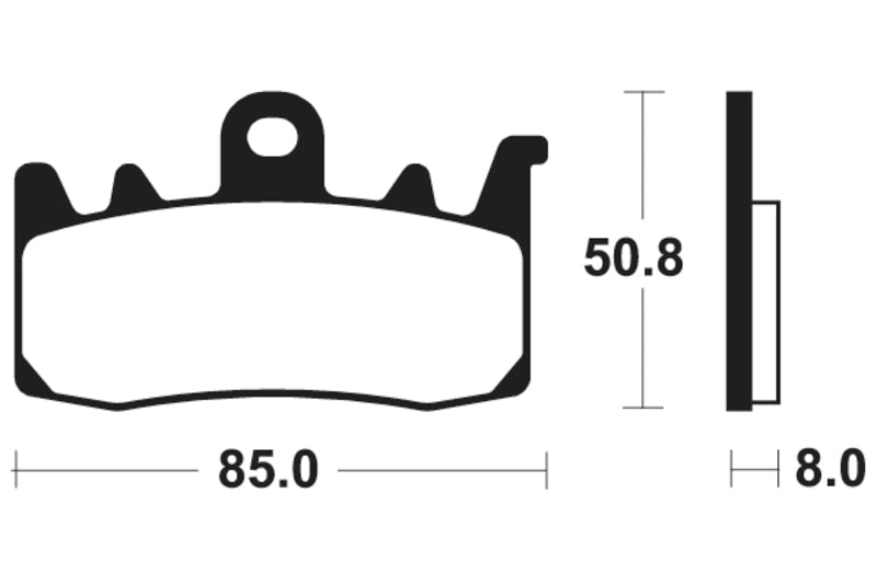 Tecnium Street Performance Sintered Metal Brake Pad - MF400 1022789