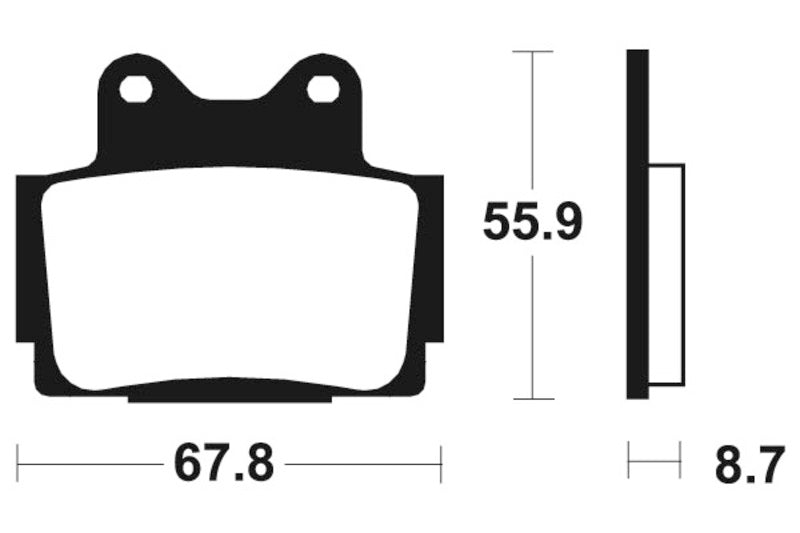 Tecnium Street Performance Sintered Metal Brake Pad - MF70 1022803