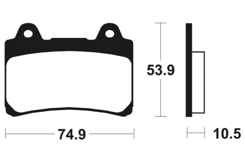 Tecnium Street Performance Sintered Metal Brake Pad - MF90 1022807