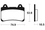 Tecnium Street Performance Sintered Metal Brake Pad - MF90 1022807