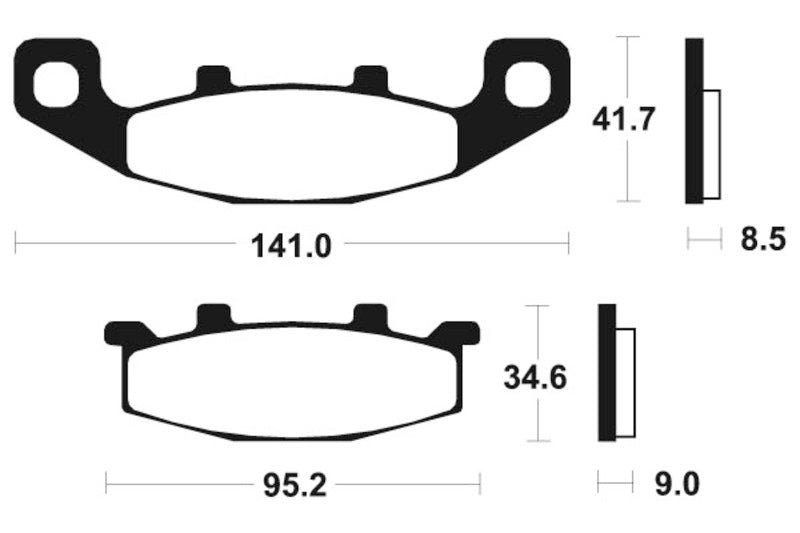 Tecnium Street Performance Sintered Metal Brake Pad - MF97 1022810