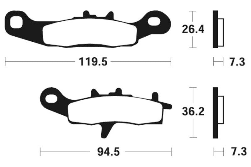 Tecnium MX/ATV Sintered Metal Pads - Mo226 1022860