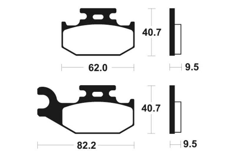 Tecnium MX/ATV Sintered Metal Frake Pads - Mo267 1022868