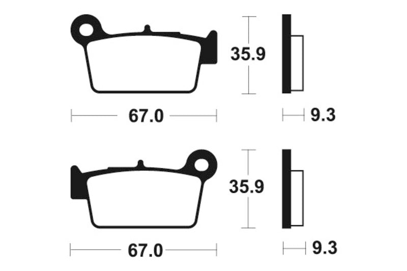 Tecnium MX/ATV Sintered Metal Brake Pad - Mo290 1022873