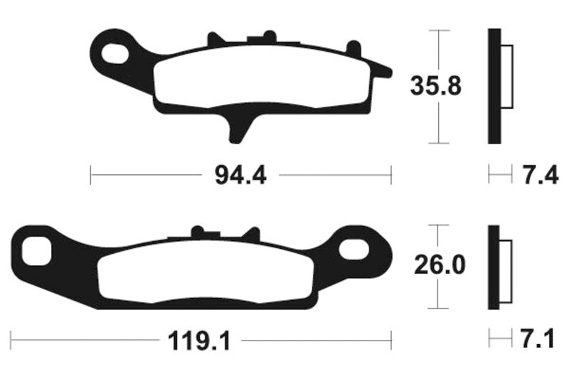 Tecnium MX/ATV Sintered Metal Pads - Mo298 1022876