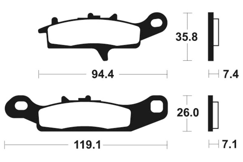 Tecnium MX/ATV Sintered Metal Pads - Mo301 1022879