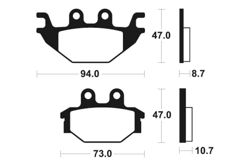 Tecnium MX/ATV Sintered Metal Pads - Mo310 1022880