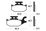 Tecnium MX/ATV Sintered Metal Pads - Mo335 1022886