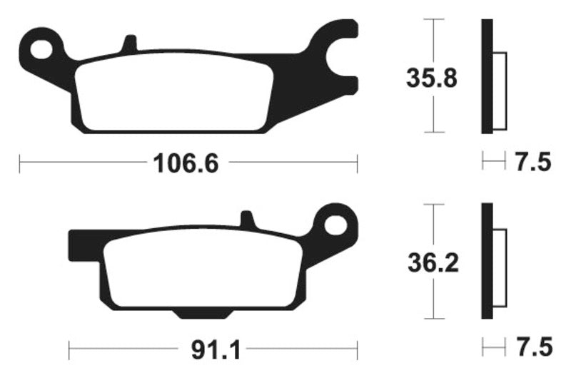 Tecnium MX/ATV Sintered Metal Pads - Mo350 1022891